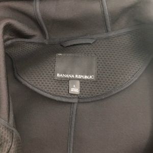 Black banana republic hoodie with front Zipper